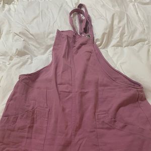 Tie knot maternity short overalls- Lavender/pink. M